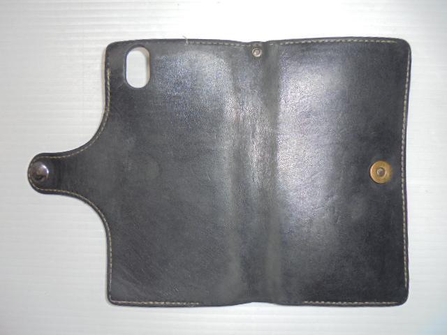 ケース カバー スマートフォン 手帳型 レザー ブラック 中古品 < 家電/AV  ケース カバー スマートフォン 手帳型 レザー ブラック 中古品 < 家電/AVの