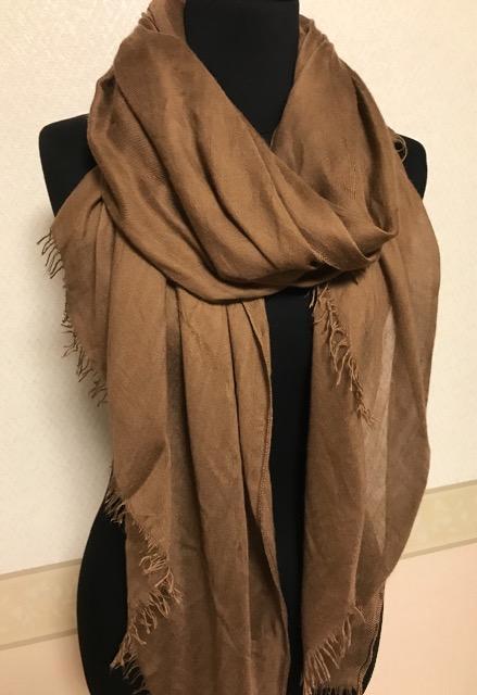 LAUTREAMONT シルク混  ストール 茶 < 女性ファッション  LAUTREAMONT シルク混  ストール 茶 < 女性ファッションの