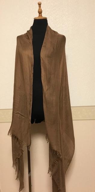 LAUTREAMONT シルク混  ストール 茶 < 女性ファッション  LAUTREAMONT シルク混  ストール 茶 < 女性ファッションの