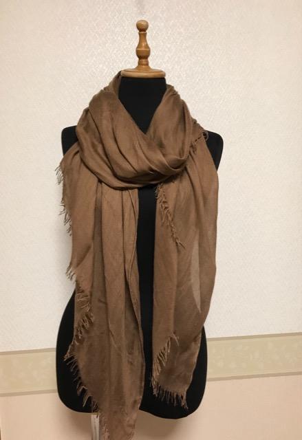 LAUTREAMONT シルク混  ストール 茶 < 女性ファッション  LAUTREAMONT シルク混  ストール 茶 < 女性ファッションの
