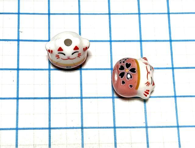 200 陶磁器ビーズ 1個 和柄の猫チャーム 桃色 ピンク コーラル◯ < ペット/手芸/園芸 200 陶磁器ビーズ 1個 和柄の猫チャーム 桃色 ピンク コーラル◯ < ペット/手芸/園芸の