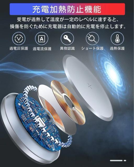 ワイヤレス充電器 15W/10W/7.5W/5W 【Qi認証】【PSE認証済み】 USB-C接続 ワイヤレスチャージャー 磁気充電 < 家電/AV ワイヤレス充電器 15W/10W/7.5W/5W 【Qi認証】【PSE認証済み】 USB-C接続 ワイヤレスチャージャー 磁気充電 < 家電/AVの