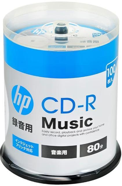ヒューレット・パッカード(HP) 1回記録 音楽用 CD-R 80分 100枚 インクジェットプリンタ対応 ホワイト 48倍速 < PC本体/周辺機器  ヒューレット・パッカード(HP) 1回記録 音楽用 CD-R 80分 100枚 インクジェットプリンタ対応 ホワイト 48倍速  < PC本体/周辺機器の