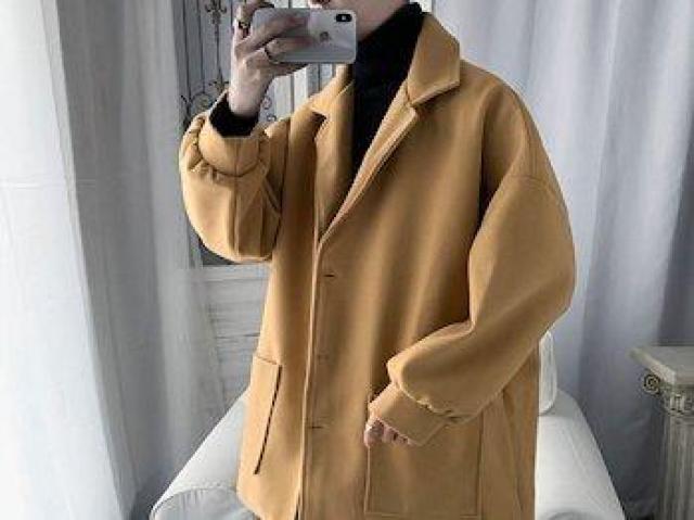 ビッグシルエット チェスターコート ロングコート Lサイズ < 男性ファッション ビッグシルエット チェスターコート ロングコート Lサイズ < 男性ファッションの