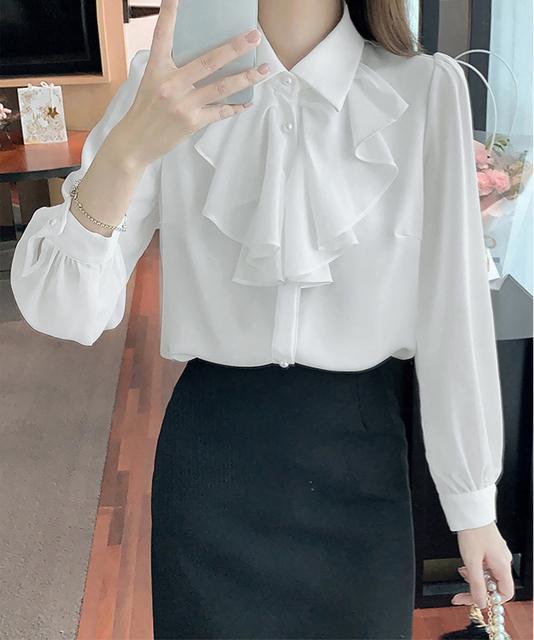 送料無料 フリルリボンブラウス韓国風シャツブラウス < 女性ファッション 送料無料 フリルリボンブラウス韓国風シャツブラウス < 女性ファッションの