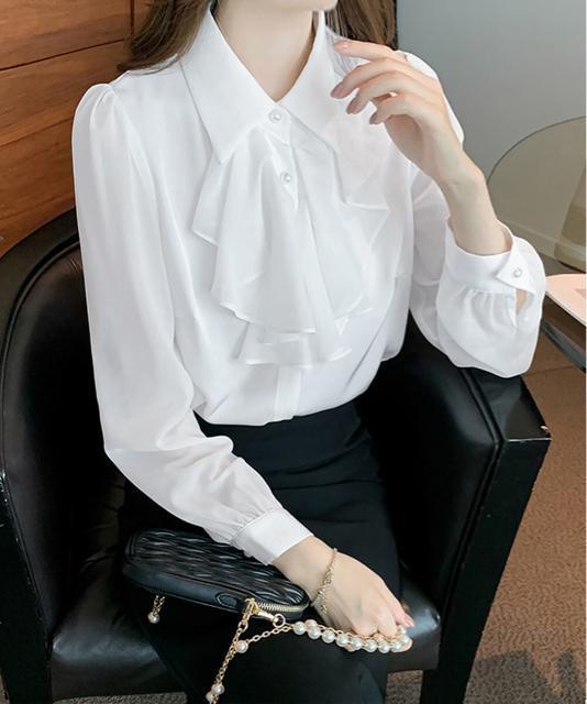 送料無料 フリルリボンブラウス韓国風シャツブラウス < 女性ファッション 送料無料 フリルリボンブラウス韓国風シャツブラウス < 女性ファッションの