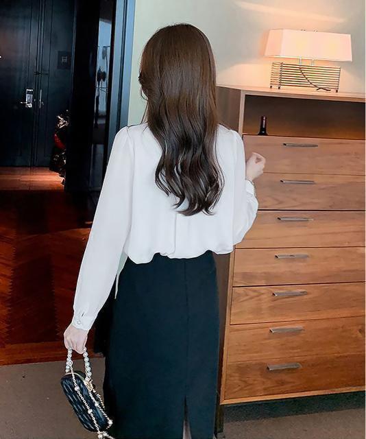 送料無料 フリルリボンブラウス韓国風シャツブラウス < 女性ファッション 送料無料 フリルリボンブラウス韓国風シャツブラウス < 女性ファッションの