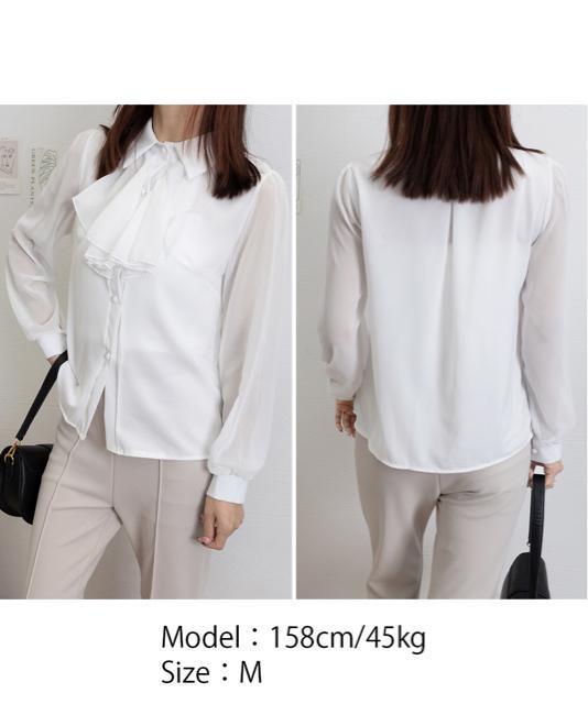 送料無料 フリルリボンブラウス韓国風シャツブラウス < 女性ファッション 送料無料 フリルリボンブラウス韓国風シャツブラウス < 女性ファッションの