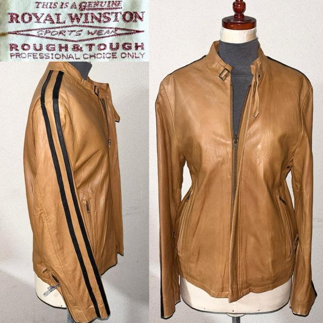 ROUGH&TOUGH 羊革 ラム レザー ジャケット レーサー ライダース M アメカジ ワーク ミリタリー バイカー ロック < 男性ファッション ROUGH&TOUGH 羊革 ラム レザー ジャケット レーサー ライダース M アメカジ ワーク ミリタリー バイカー ロック < 男性ファッションの