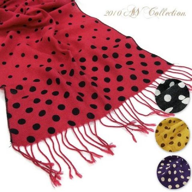 ドットプリントストール ピンク×ブラック★新品 < 女性ファッション ドットプリントストール ピンク×ブラック★新品 < 女性ファッションの