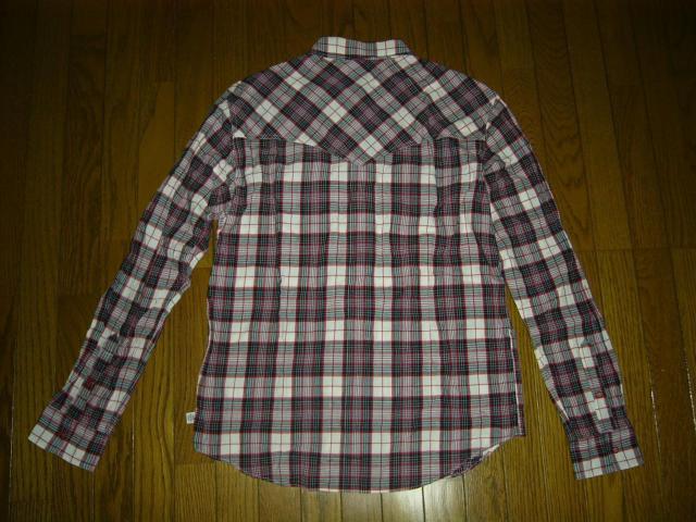 HEAD PORTER PLUS ヘッドポータープラス + ウエスタン チェックシャツ M 赤白系 長袖 薄手 < ブランド  HEAD PORTER PLUS ヘッドポータープラス + ウエスタン チェックシャツ M 赤白系 長袖 薄手 < ブランドの