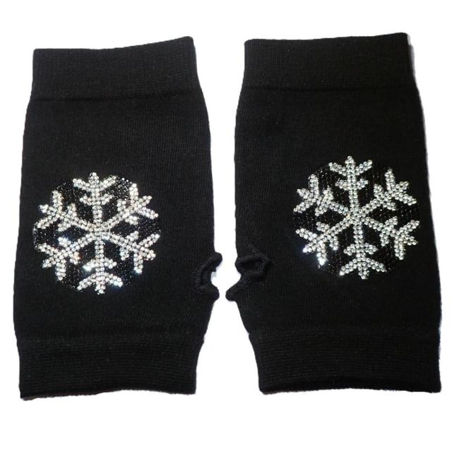 ラインストーン 雪 氷 結晶 ワッペン ハンドカバー グローブ 手袋 < 女性ファッション  ラインストーン 雪 氷 結晶 ワッペン ハンドカバー グローブ 手袋  < 女性ファッションの