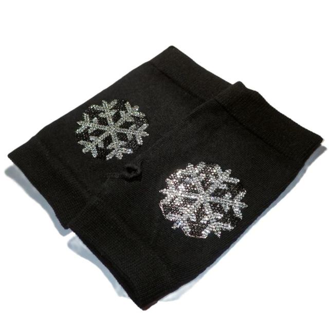 ラインストーン 雪 氷 結晶 ワッペン ハンドカバー グローブ 手袋 < 女性ファッション  ラインストーン 雪 氷 結晶 ワッペン ハンドカバー グローブ 手袋 < 女性ファッションの