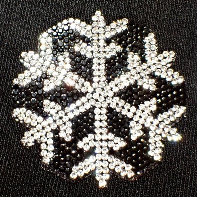 ラインストーン 雪 氷 結晶 ワッペン ハンドカバー グローブ 手袋 < 女性ファッション  ラインストーン 雪 氷 結晶 ワッペン ハンドカバー グローブ 手袋 < 女性ファッションの