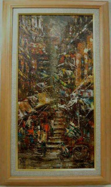 絵画 油彩 作者AMON タイトル不明 真作保証 これぞまさしく油彩 原画 < ホビー  絵画 油彩 作者AMON タイトル不明 真作保証 これぞまさしく油彩 原画  < ホビーの
