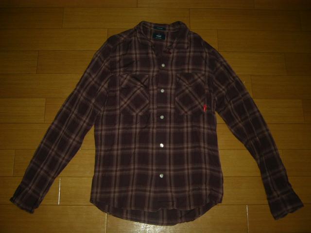 WTAPSダブルタップスVATOSチェックシャツS紫系レーヨン < ブランド  WTAPSダブルタップスVATOSチェックシャツS紫系レーヨン  < ブランドの