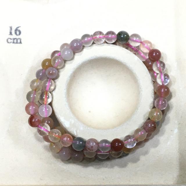 《No.003》送料込み 長さ56cm 3連 福禄寿MIXルチルクォーツ < 女性アクセサリー/時計  《No.003》送料込み 長さ56cm 3連 福禄寿MIXルチルクォーツ < 女性アクセサリー/時計の