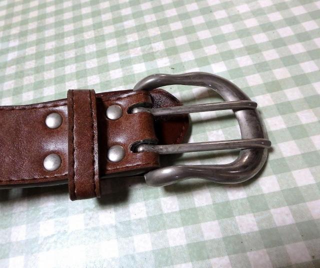 ◆ベルト レザー スタッズ 茶 ブラウン 中古品 < 男性ファッション  ◆ベルト レザー スタッズ 茶 ブラウン 中古品 < 男性ファッションの