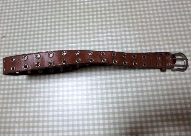 ◆ベルト レザー スタッズ 茶 ブラウン 中古品 < 男性ファッション  ◆ベルト レザー スタッズ 茶 ブラウン 中古品 < 男性ファッションの