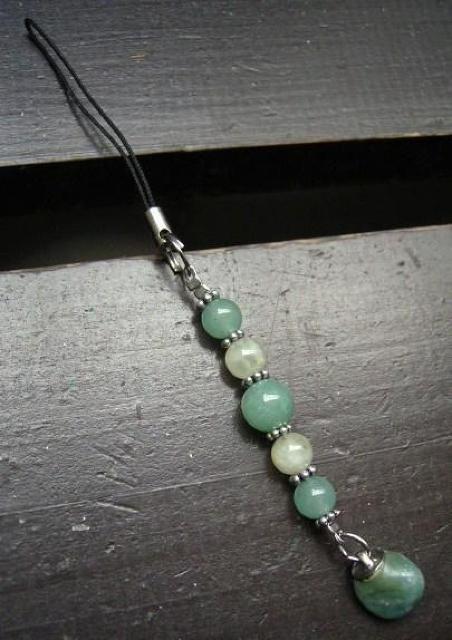 アベンチュリンxプレナイトストラップ*1 天然石 パワーストーン < 家電/AV  アベンチュリンxプレナイトストラップ*1 天然石 パワーストーン < 家電/AVの