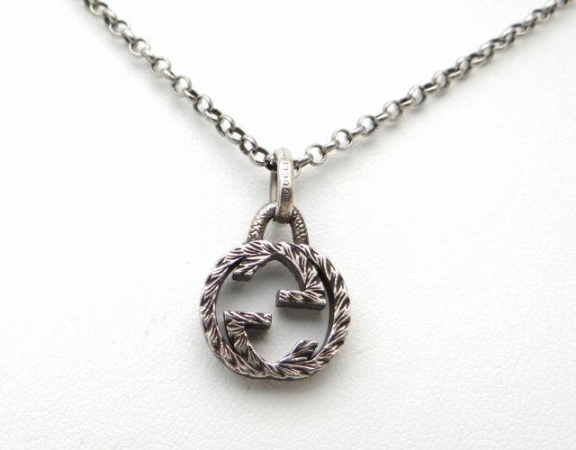 GUCCI グッチ インターロッキングG ペンダント ネックレス SV925 シルバー<USED>【送料無料】 < ブランド  GUCCI グッチ インターロッキングG ペンダント ネックレス SV925 シルバー<USED>【送料無料】  < ブランドの