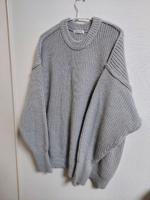 フリークスストア 限定展開 ビッグシルエット 片畦 クルーネック カラー ニット < 女性ファッション  フリークスストア 限定展開 ビッグシルエット 片畦 クルーネック カラー ニット < 女性ファッションの