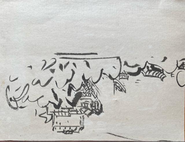 絵画 墨ペン・水彩 淡彩 飯塚市炭鉱 たつき 1933年 真作保証 原画 < ホビー 絵画 墨ペン・水彩 淡彩 飯塚市炭鉱 たつき 1933年 真作保証 原画 < ホビーの