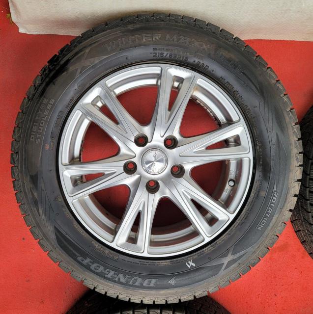 中古アルミホイールExceeder16インチ6.5J +38 pcd 114.3スタッドレスタイヤ付き4本セット215/65R16 < 自動車/バイク 中古アルミホイールExceeder16インチ6.5J +38 pcd 114.3スタッドレスタイヤ付き4本セット215/65R16 < 自動車/バイク