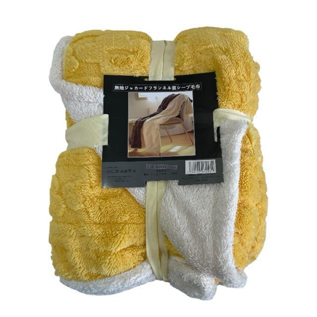 SALE☆2枚合わせ☆ジャガードフランネル裏シープ毛布☆ワイドシングル☆150×200cm☆YE < インテリア/ライフ SALE☆2枚合わせ☆ジャガードフランネル裏シープ毛布☆ワイドシングル☆150×200cm☆YE < インテリア/ライフの