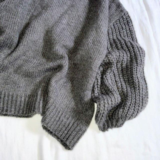 switch☆袖編み目違いニットプルオーバー/美品 < 女性ファッション switch☆袖編み目違いニットプルオーバー/美品 < 女性ファッションの