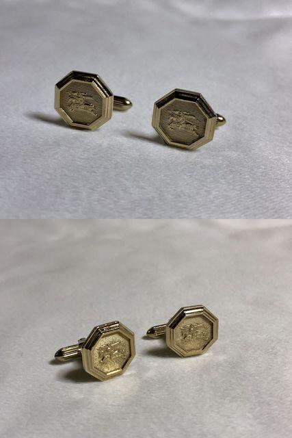 正規レア Burberryバーバリー 騎士ロゴ ホース立体ストライプカフス ヘリテージボタン ナイトエンブレムアイコン 付属有 < ブランド  正規レア Burberryバーバリー 騎士ロゴ ホース立体ストライプカフス ヘリテージボタン ナイトエンブレムアイコン 付属有 < ブランドの