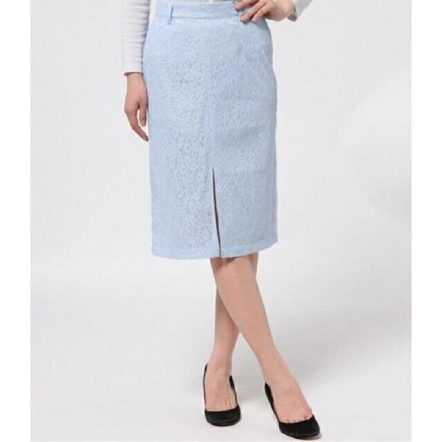 定価8,040円【新品未使用】レースミモレ丈タイトスカート●水色ブルー < ブランド 定価8,040円【新品未使用】レースミモレ丈タイトスカート●水色ブルー < ブランドの