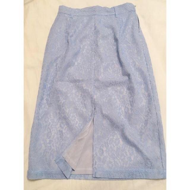 定価8,040円【新品未使用】レースミモレ丈タイトスカート●水色ブルー < ブランド 定価8,040円【新品未使用】レースミモレ丈タイトスカート●水色ブルー < ブランドの
