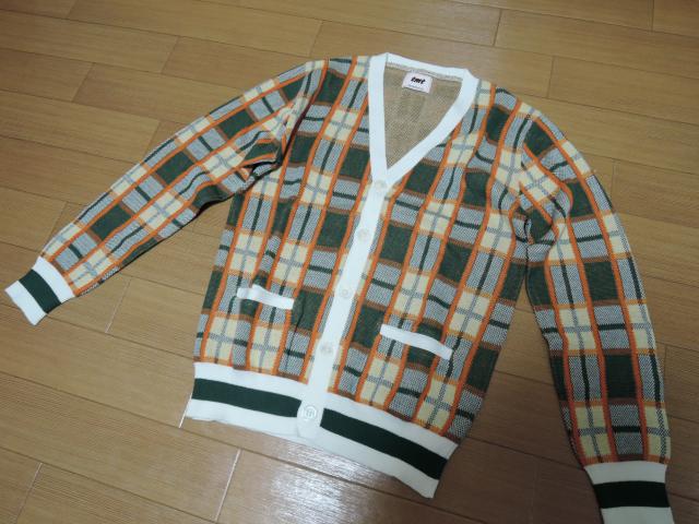 新品TMTチェック柄カーディガンSコットンニットティーエムティー < ブランド  新品TMTチェック柄カーディガンSコットンニットティーエムティー < ブランドの