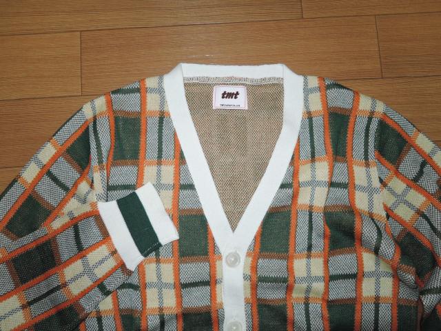 新品TMTチェック柄カーディガンSコットンニットティーエムティー < ブランド  新品TMTチェック柄カーディガンSコットンニットティーエムティー < ブランドの