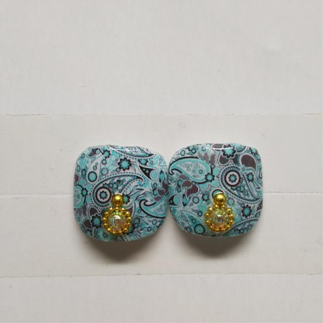 LBNYLA☆親指ペディ♪ミント系ペイズリー、オシャレ < 香水/コスメ/ネイル LBNYLA☆親指ペディ♪ミント系ペイズリー、オシャレ < 香水/コスメ/ネイルの