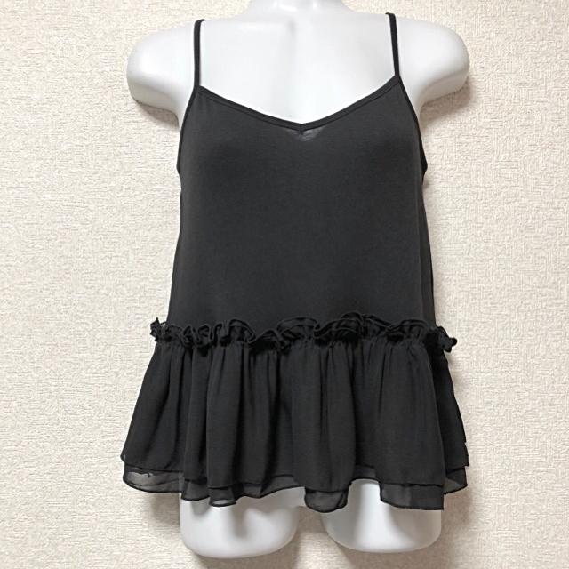 【新品/MAISON GILFY】裾シフォン2段フリル切替キャミ < ブランド  【新品/MAISON GILFY】裾シフォン2段フリル切替キャミ < ブランドの