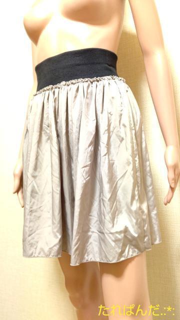 ☆GROVE☆幅広ウエスト×柔らかいしゃかAスカートB299☆3点で即落 < ブランド  ☆GROVE☆幅広ウエスト×柔らかいしゃかAスカートB299☆3点で即落  < ブランドの