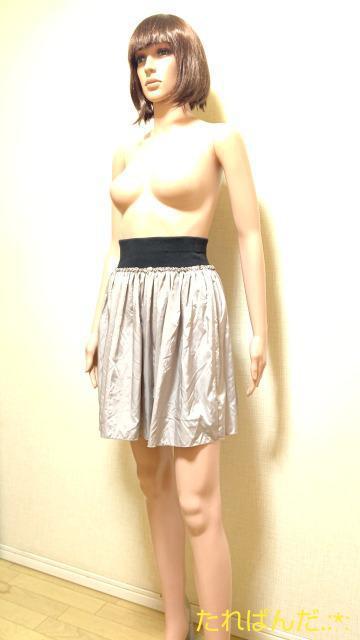 ☆GROVE☆幅広ウエスト×柔らかいしゃかAスカートB299☆3点で即落 < ブランド  ☆GROVE☆幅広ウエスト×柔らかいしゃかAスカートB299☆3点で即落 < ブランドの