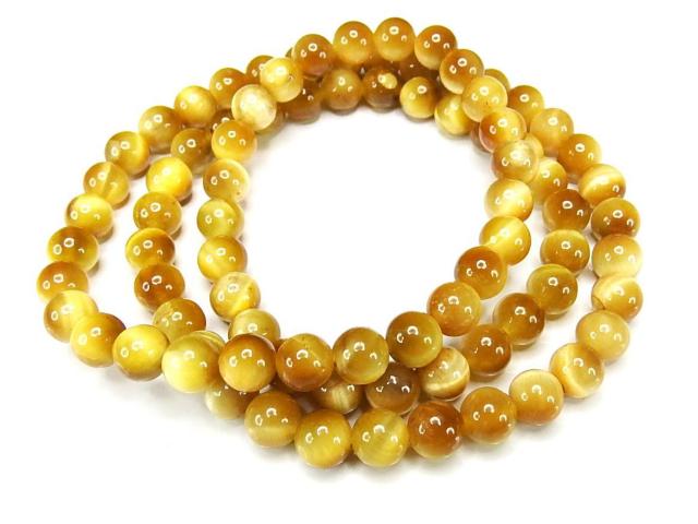 AAAミルキーゴールドタイガーアイ6mm強ネックレスブレスレット < 女性アクセサリー/時計  AAAミルキーゴールドタイガーアイ6mm強ネックレスブレスレット  < 女性アクセサリー/時計の