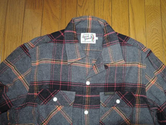 HYSTERIC GLAMOUR ヒステリックグラマー チェック ネルシャツ S 灰黒系 < ブランド  HYSTERIC GLAMOUR ヒステリックグラマー チェック ネルシャツ S 灰黒系 < ブランドの