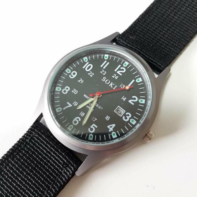 新品 未使用 腕時計 時計 アナログ カレンダー カジュアル 黒  < 男性アクセサリー/時計  新品 未使用 腕時計 時計 アナログ カレンダー カジュアル 黒  < 男性アクセサリー/時計の