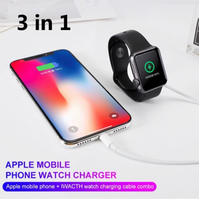 Apple Watch充電器 アップルウォッチ充電ケーブル 3in1 磁気充電 急速 ワイヤレス充電 USBコネクタ 置くだけ充電 < 家電/AV  Apple Watch充電器 アップルウォッチ充電ケーブル 3in1 磁気充電 急速 ワイヤレス充電 USBコネクタ 置くだけ充電 < 家電/AVの