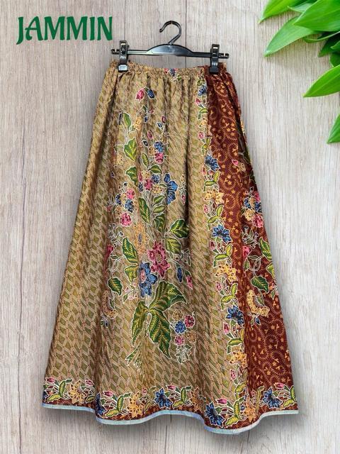 バティック花柄ロングスカート アジアン エスニック ヒッピー ロングスカート < 女性ファッション バティック花柄ロングスカート アジアン エスニック ヒッピー ロングスカート < 女性ファッションの