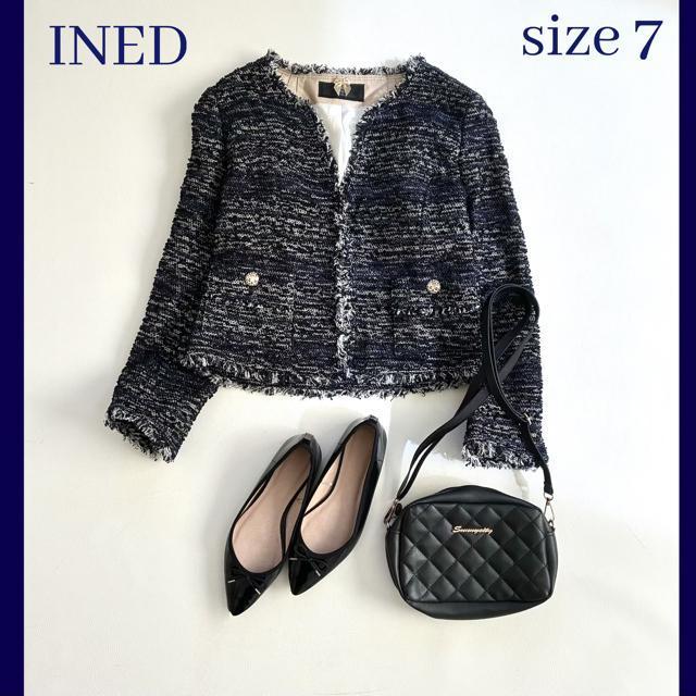 �����i��INED���㎿���{�^���m�[�J���[�c�C�[�h�W���P�b�g���l�C�r�[��S  �� �u�����h�� 