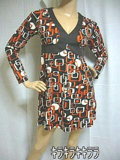 《New》AneCan★レトロ大柄・ヒッピー*チュニックワンピース < 女性ファッション  《New》AneCan★レトロ大柄・ヒッピー*チュニックワンピース  < 女性ファッションの