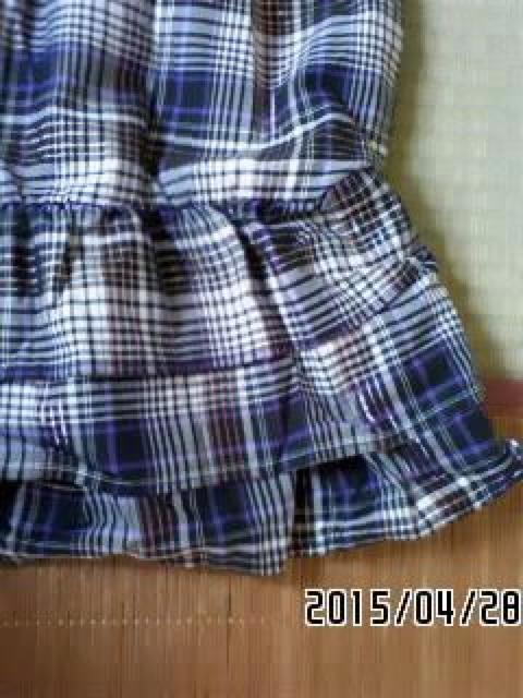 コクーンシルエット裾フリルチェック柄チュニック < ブランド  コクーンシルエット裾フリルチェック柄チュニック < ブランドの