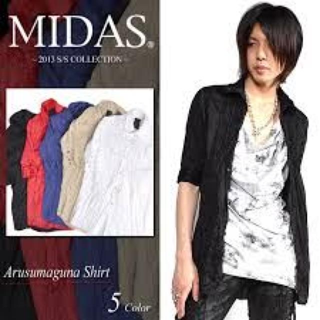 【MIDAS/ミダス】お兄.ロック.ホスト系♪シワ加工 5分袖ミリタリーシャツ ベージュ < ブランド 【MIDAS/ミダス】お兄.ロック.ホスト系♪シワ加工 5分袖ミリタリーシャツ ベージュ < ブランドの
