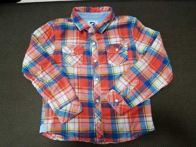 美品♪Arnold Palmer☆ネルシャツ♪オレンジ×ブルー・120p < ブランド  美品♪Arnold Palmer☆ネルシャツ♪オレンジ×ブルー・120p  < ブランドの