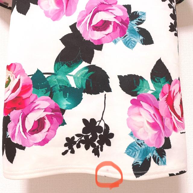 ローズフラワーリボンペプラムドレスワンピースパーティー白黒花 < 女性ファッション  ローズフラワーリボンペプラムドレスワンピースパーティー白黒花 < 女性ファッションの